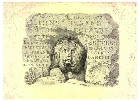 Reproducción/Reproduction 6305526521: Engravings of lions, tigers, panthers, leopards, dogs, &c. London,H.G. Bohn,1853