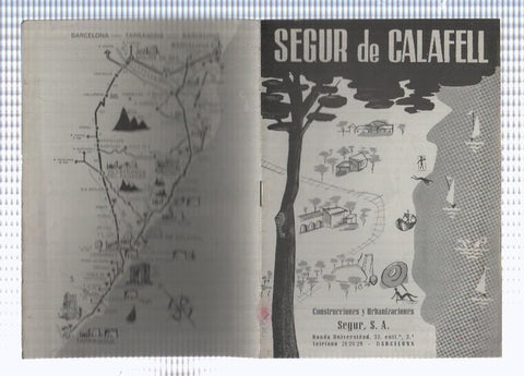 Segur de Calafell, folleto de construcciones y Urbanizaciones Segur S.a.