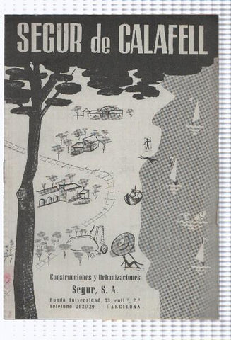 Segur de Calafell, folleto de construcciones y Urbanizaciones Segur S.a.