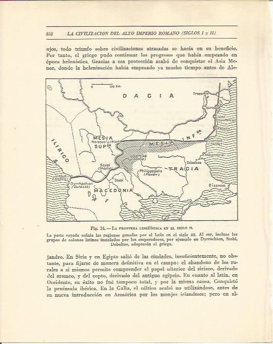 LAMINA 20843: Mapa de la frontera lingüística en el siglo II