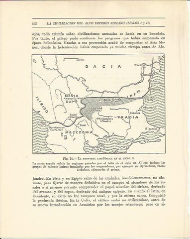 LAMINA 20843: Mapa de la frontera lingüística en el siglo II
