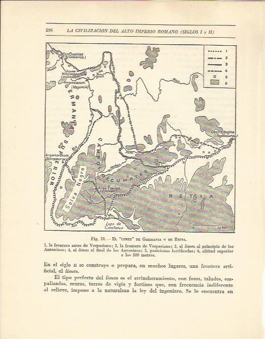LAMINA 20832: Mapa del Limes de Germania y Retta