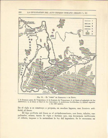 LAMINA 20832: Mapa del Limes de Germania y Retta