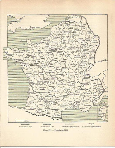 LAMINA 20808: Mapa de Francia en 1802