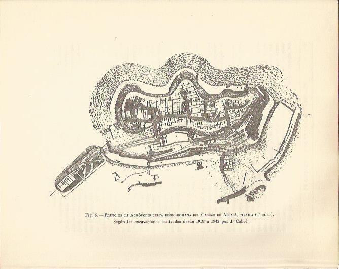 LAMINA 20820: Plano de la Acropolis de Cabezo de Alcala, Teruel