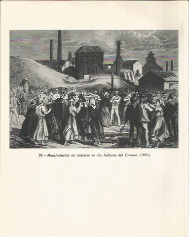 LAMINA 20901: Manifestacion de mujeres en la hulleras del Creusot 1870