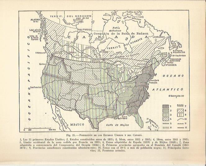LAMINA 20903: Mapa de formacion de los Estados Unidos y Canada
