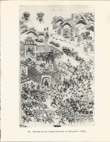 LAMINA 20919: Entrada de las tropas de Francia en Hung-Hoa en 1884