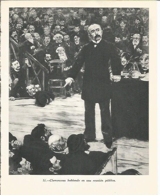 LAMINA 20922: Clemenceau hablando en una reunion publica