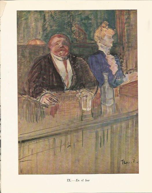 LAMINA 20923: En el bar, por Toulousse Lautrec