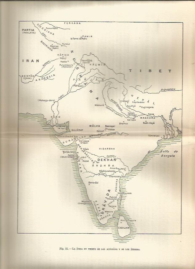 LAMINA 20866: Mapa de la India en la epoca de los Andhra