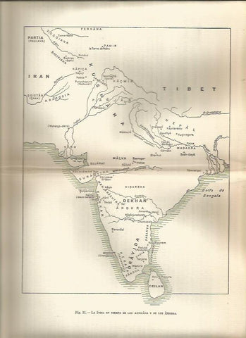 LAMINA 20866: Mapa de la India en la epoca de los Andhra