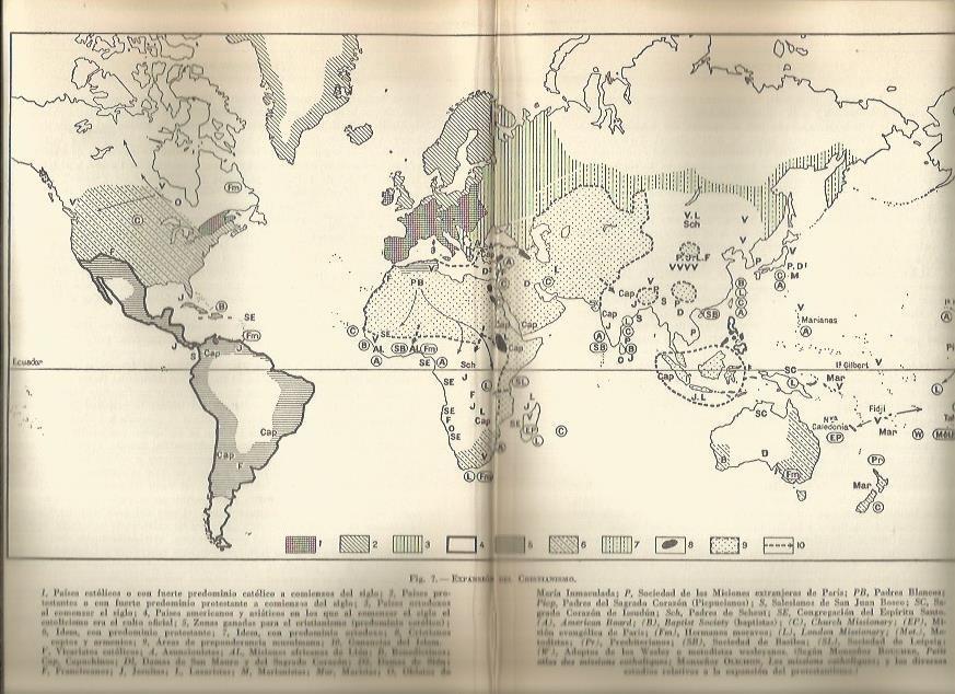 LAMINA 20883: Mapa de la expansion del cristianismo
