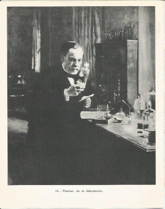 LAMINA 20885: Pasteur en su laboratorio