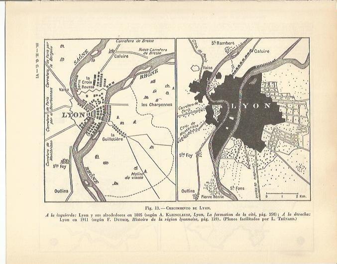 LAMINA 20891: Plano del crecimiento de Lyon
