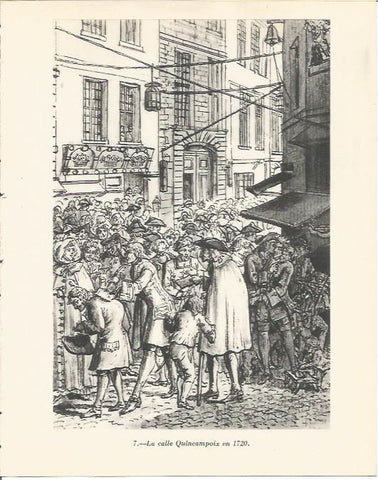 LAMINA 20773: La calle Quincampoix en 1720