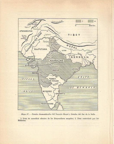 LAMINA 20787: Mapa de los estados del Sur de la India en el siglo XVIII