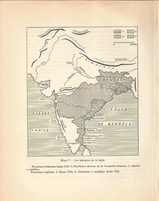 LAMINA 20789: Mapa de los europeos en India en 1754