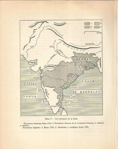 LAMINA 20789: Mapa de los europeos en India en 1754