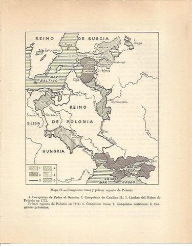 LAMINA 20783: Mapa del reparto de Polonia en 1772