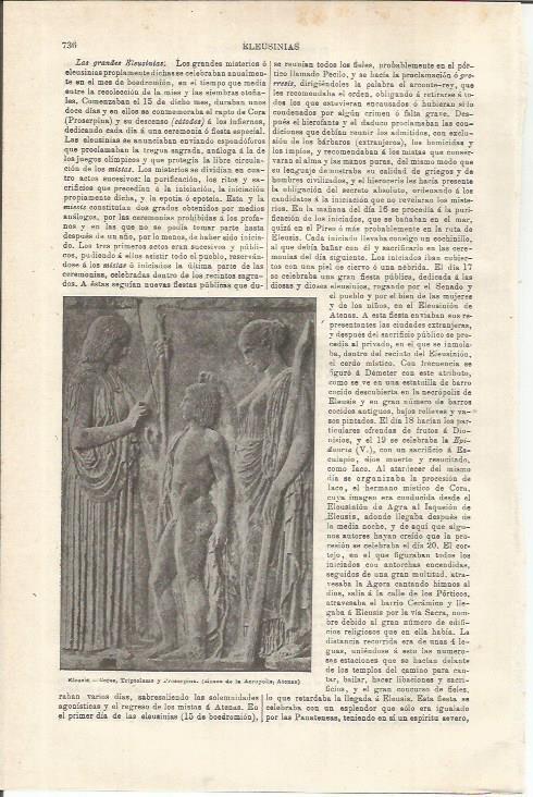 LAMINA ESPASA 35594: Eleusis de la Acropolis de Atenas