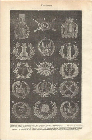 LAMINA ESPASA 35632: Emblemas