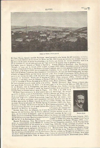 LAMINA ESPASA 35619: Vista de Baños de Elster, Alemania