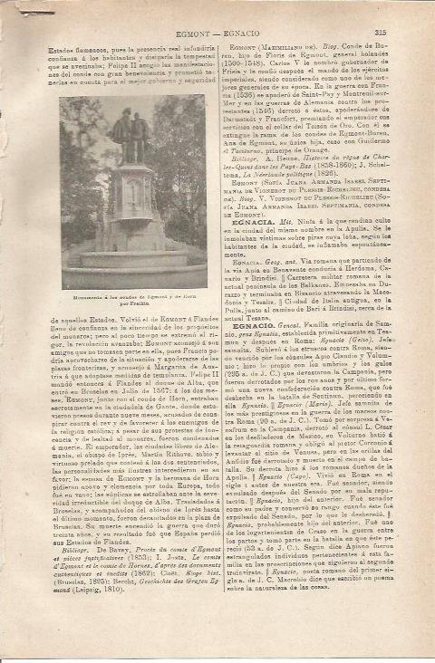 LAMINA ESPASA 35541: Monumento a los condes de Egmont 