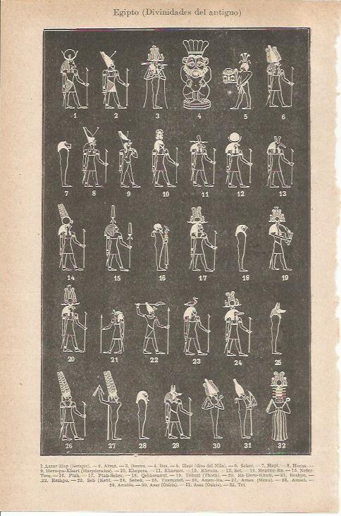 LAMINA ESPASA 35534: Dioses del antiguo Egipto
