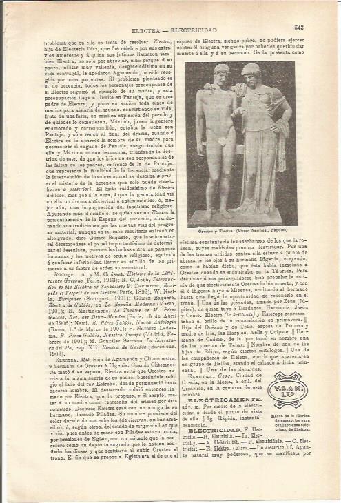 LAMINA ESPASA 35576: Orestes y Electra 