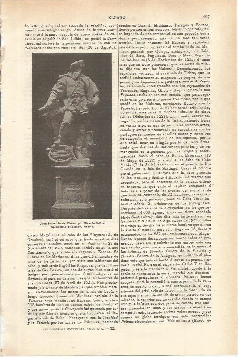 LAMINA ESPASA 35570: Juan Sebastian de Elcano, por Ricardo Bellver