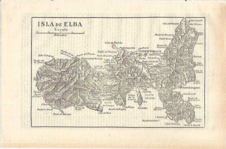 LAMINA ESPASA 35564: Plano de la isla de Elba