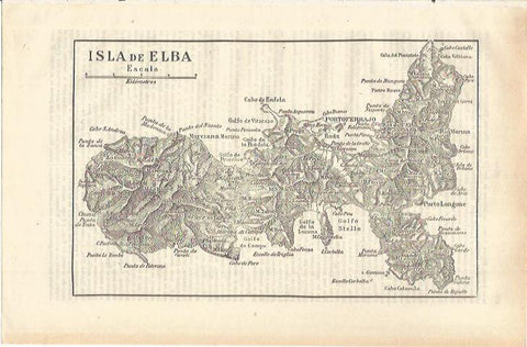 LAMINA ESPASA 35564: Plano de la isla de Elba