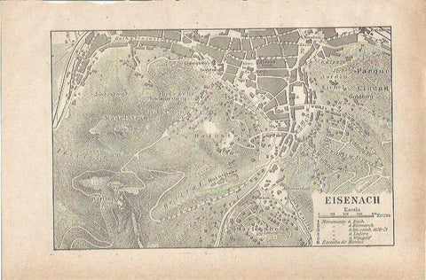 LAMINA ESPASA 35556: Plano de Eisenach, Alemania