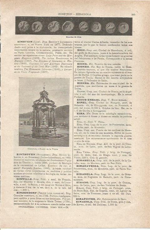 LAMINA ESPASA 35554: Fuente de la Virgen en Einsieldeln, Suiza