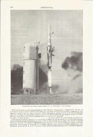 LAMINA ESPASA 35745: Lanzamiento del satelite A-I de Francia