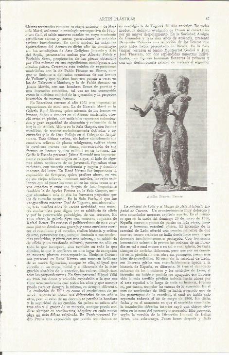 LAMINA ESPASA 35731: Bronce, por A. Fenosa