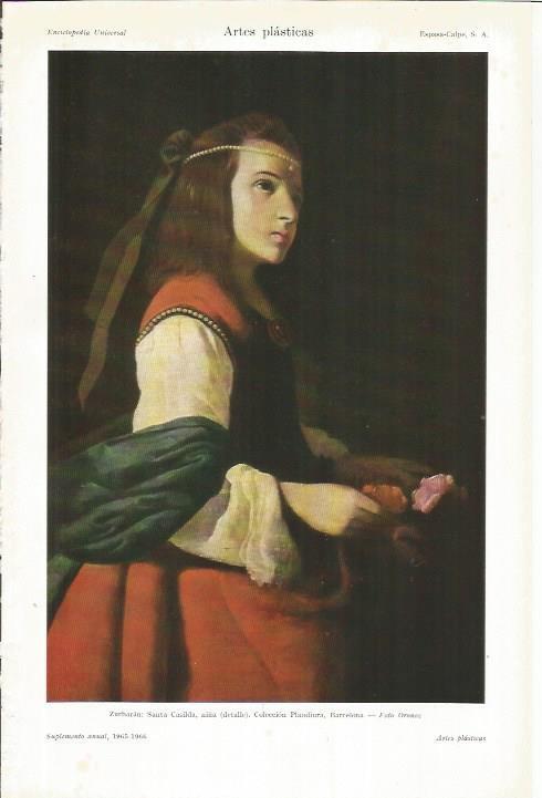 LAMINA ESPASA 35727: Santa Casilda, por Zurbaran