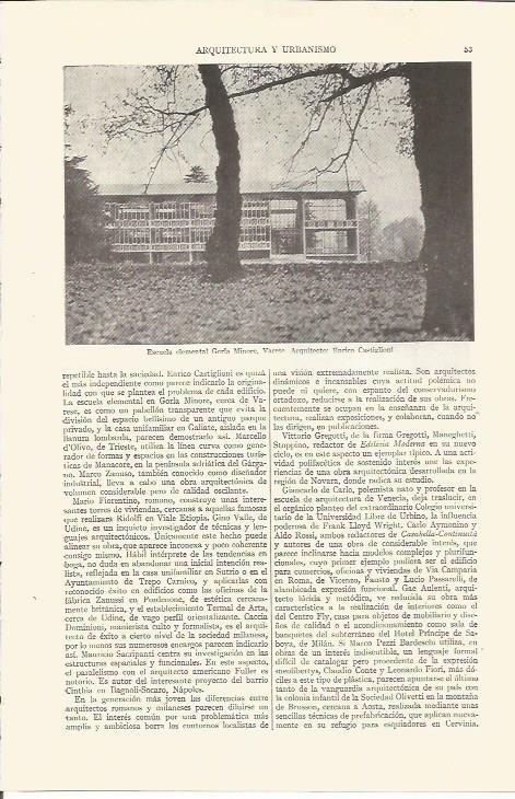 LAMINA ESPASA 35717: Escuela Elemental Gorla Minore en Varese, Italia