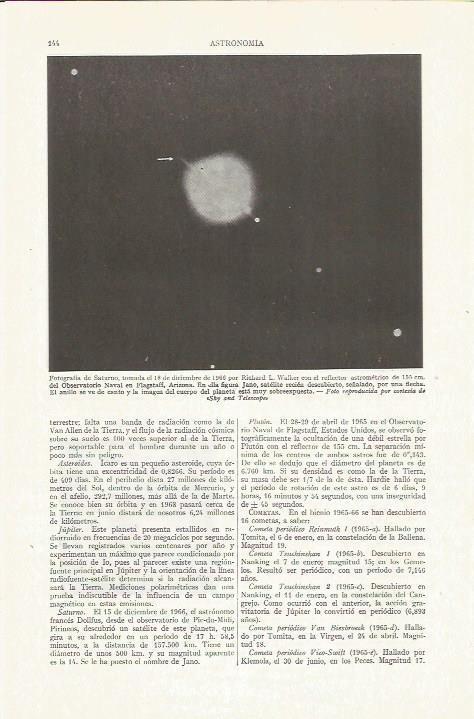 LAMINA ESPASA 35756: Fotografia de Saturno