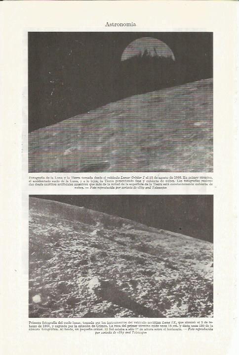 LAMINA ESPASA 35754: Fotografia de la Luna y la Tierra