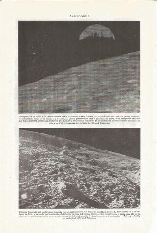 LAMINA ESPASA 35754: Fotografia de la Luna y la Tierra