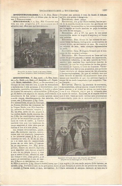 LAMINA ESPASA 35679: Encuentro de Santa Ana y San Joaquin, por Giotto