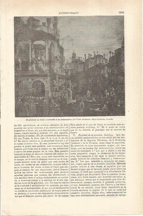 LAMINA ESPASA 35680: El patriarca de Grado exorcinando a un endemoniado, por Carpaccio