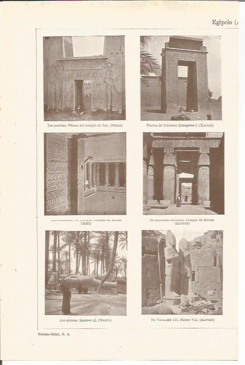 LAMINA ESPASA 35519: Templos de Egipto