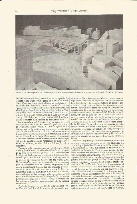 LAMINA ESPASA 35711: Maqueta de los arquitectos McKinell, Knowles y Kallmann