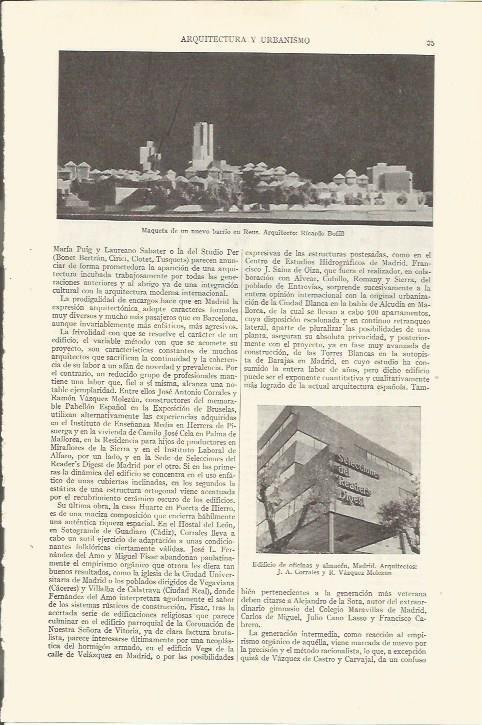 LAMINA ESPASA 35709: Maqueta de un barrio en Reus por Ricardo Bofill