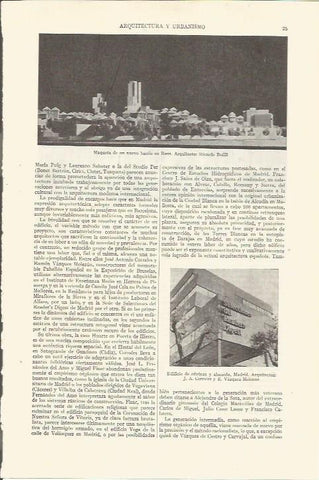 LAMINA ESPASA 35709: Maqueta de un barrio en Reus por Ricardo Bofill