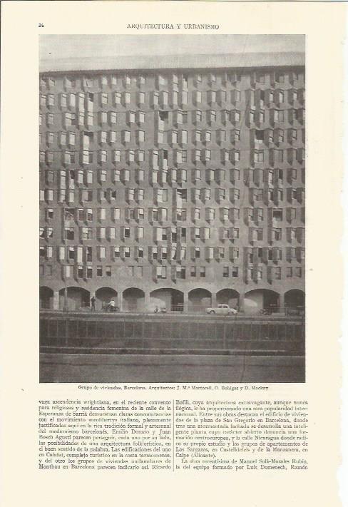 LAMINA ESPASA 35708: Grupo de viviendas en Barcelona