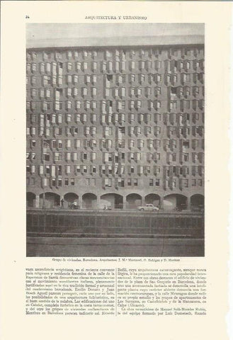 LAMINA ESPASA 35708: Grupo de viviendas en Barcelona